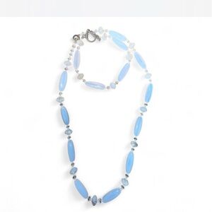 Elegant Blue Beaded Necklace